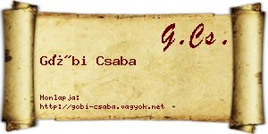 Góbi Csaba névjegykártya